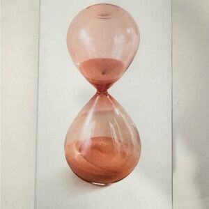 NWT!!! DesignWorks Ink Hourglass, 30-minute retro glass timer, Peachy gradient.